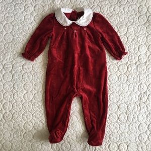 Janie and Jack Baby Girl Footed Romper